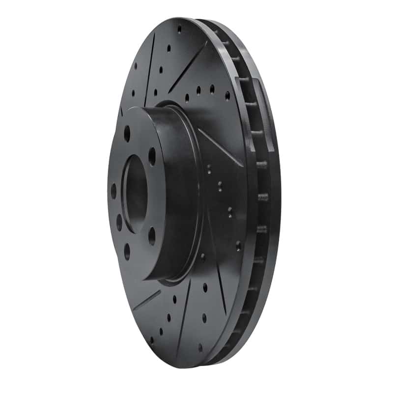 R1 Concepts — R1 07-19 BMW X6 Front Left Drilled & Slotted Black Brake Rotor
R1 Brake Rotor Drill - view 2