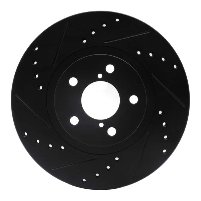 R1 Concepts — R1 90-16 Saab 9-2X Front Left Drilled & Slotted Black Brake Rotor
R1 Brake Rotor Drill - view 1