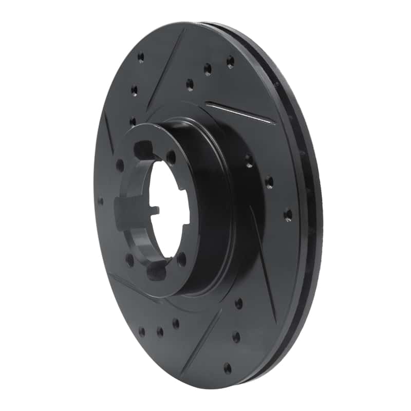 R1 Concepts — R1 85-94 Subaru GL-10 Front Left Drilled & Slotted Black Brake Rotor
R1 Brake Rotor Drill - view 2