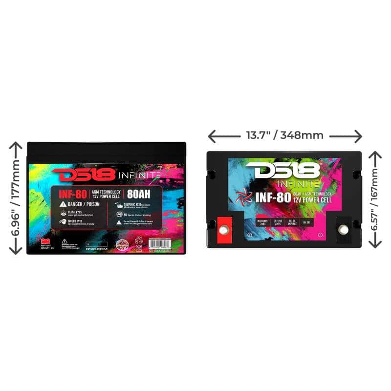 DS18 — DS18 2300 Watts 80 AH Infinite AGM Power Cell Battery - view 5
