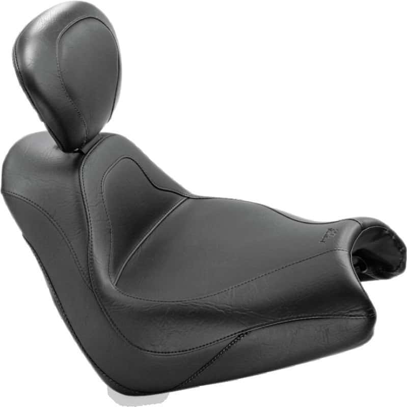 Mustang Motorcycle — Mustang 05-08 Honda VTX1800F Sport Touring Solo Seat w/Driver Backrest - Black - view 2