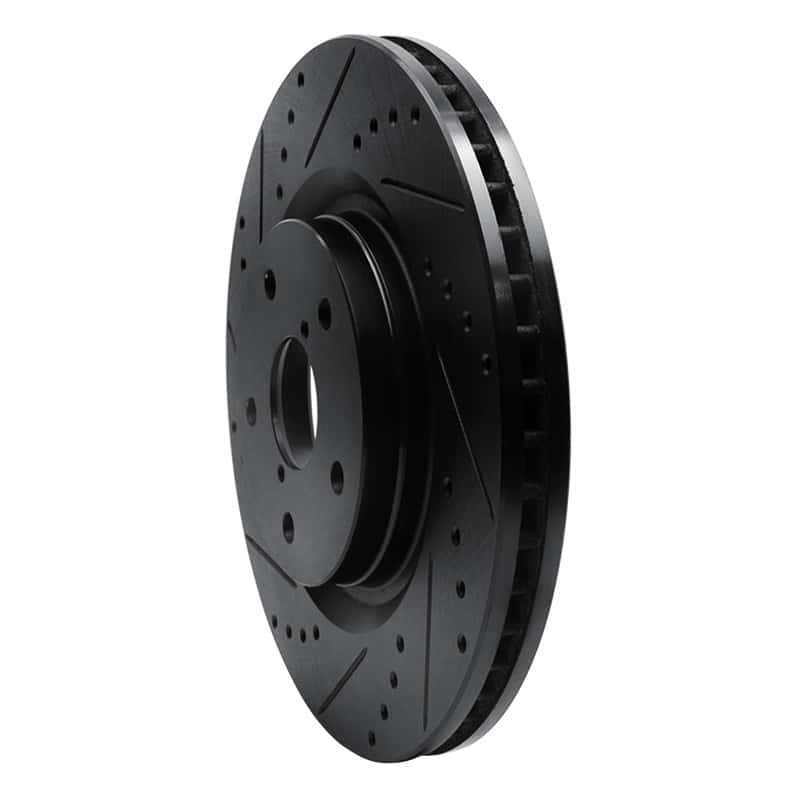 R1 Concepts — R1 -24 Subaru Forester Front Left Drilled & Slotted Black Brake Rotor
R1 Brake Rotor Drill - view 2