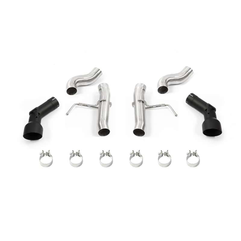 Mishimoto — Mishimoto 2016+ Chevrolet Camaro SS Dual-Tip Race Axle-Back Exhaust w/ Black Tips - view 2