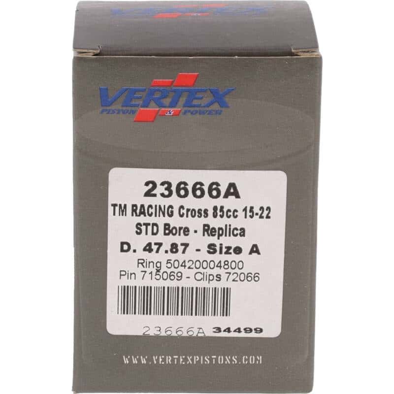 Vertex Pistons — Vertex Piston 08-14 TM MX 85 85cc Cast Replica Piston Kit - view 4