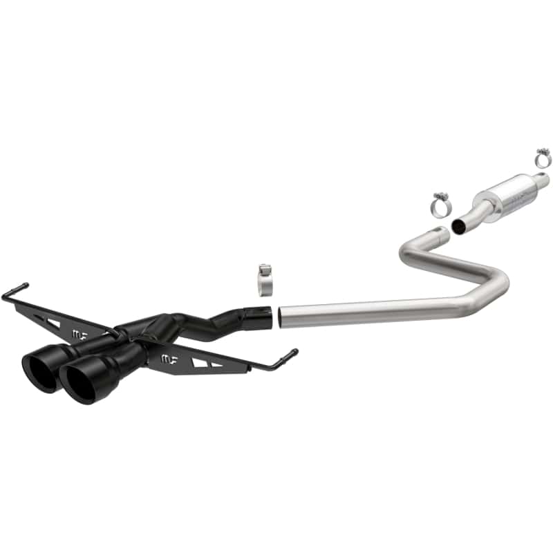 Magnaflow — MagnaFlow 2019 Hyundai Veloster 1.6L 2.5in Center Exit Stainless Steel Cat-Back Exhaust w/Blk Tips
Cat-Back - view 2