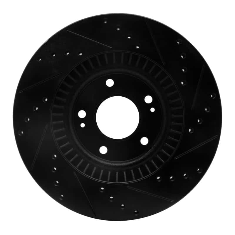 R1 Concepts — R1 13-20 Hyundai Santa Fe Sport Front Left Drilled & Slotted Black Brake Rotor
R1 Brake Rotor Drill - view 5