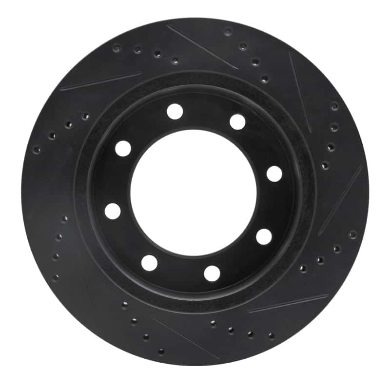 R1 Concepts — R1 99-05 Ford F-250 4WD (Super Duty) Front Left Drilled & Slotted Black Brake Rotor
R1 Brake Rotor Drill - view 5