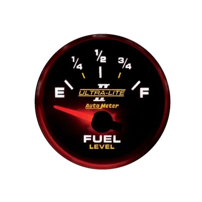 AutoMeter — Autometer Ultra-Lite II 52mm 240-33 OHMS Short Sweep Electronic Fuel Level Gauge
2-1/16" FUEL LEVEL, - view 4