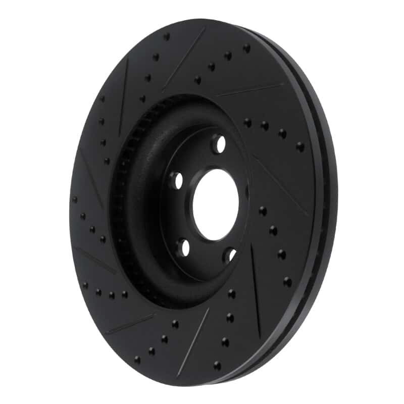 R1 Concepts — R1 17-20 Lincoln MKZ Front Right Drilled & Slotted Black Brake Rotor
R1 Brake Rotor Drill - view 4