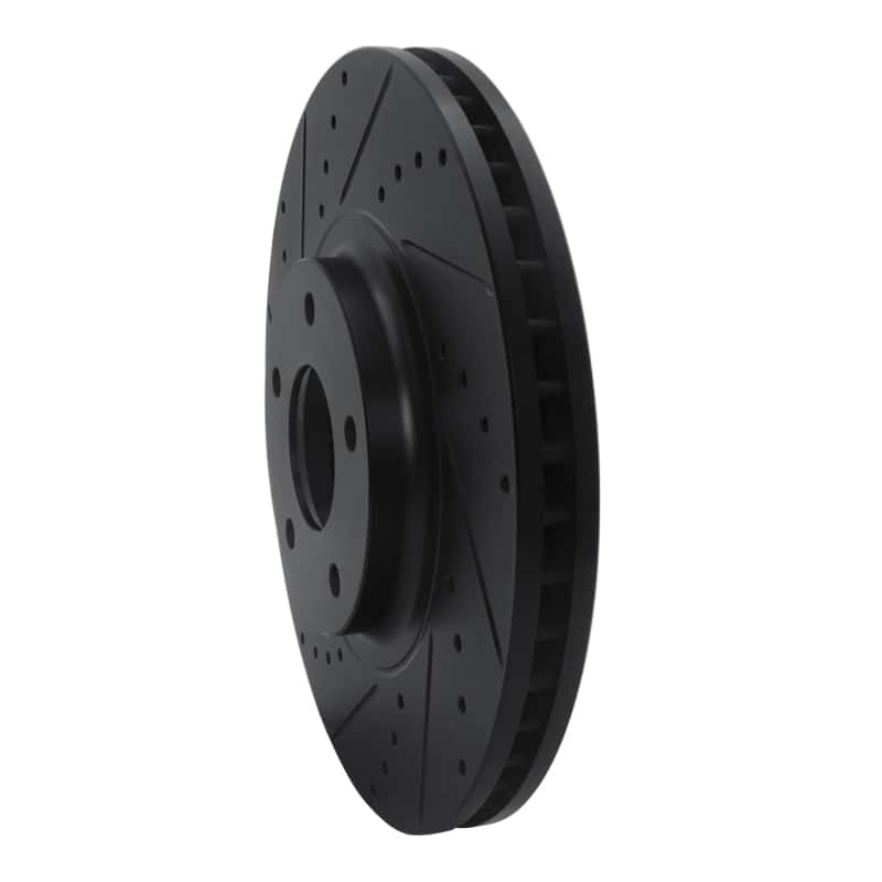 R1 Concepts — R1 03-05 Nissan Maxima Front Left Drilled & Slotted Black Brake Rotor
R1 Brake Rotor Drill - view 2