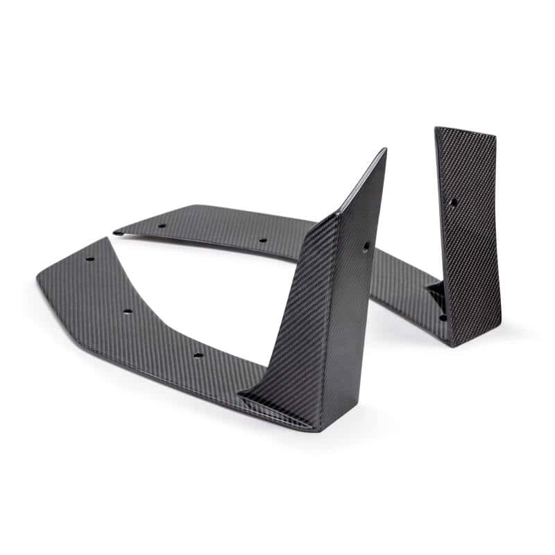 Anderson Composites — Anderson Composites 2024 Ford Mustang Type-GT5 Carbon Fiber Front Splitter Wickers - view 3