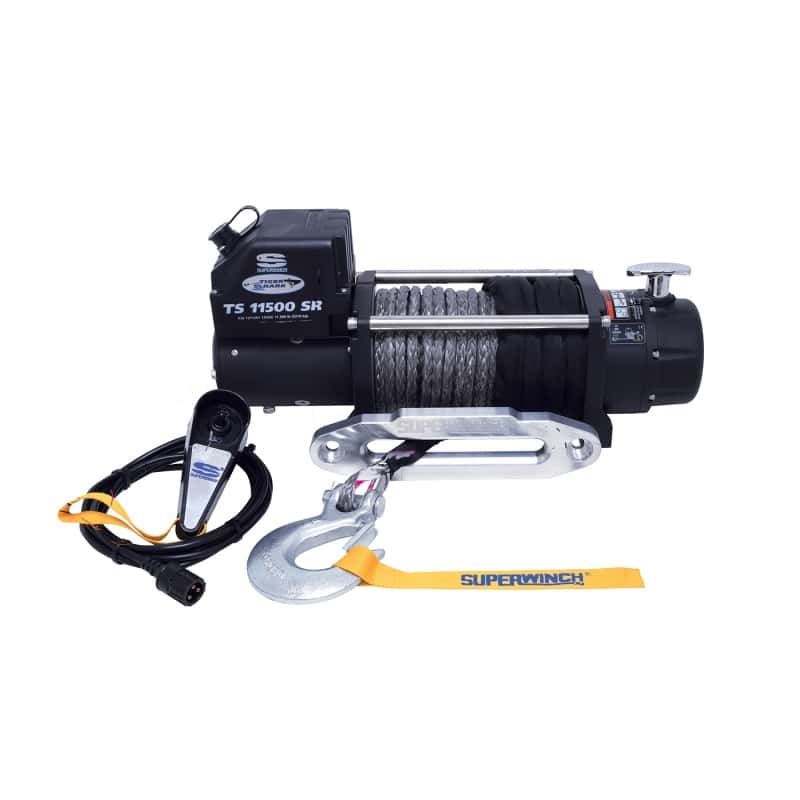 Superwinch — Superwinch 11500 LBS 12V DC 3/8in x 80ft Synthetic Rope Tiger Shark 11500 Winch
Winch - view 4
