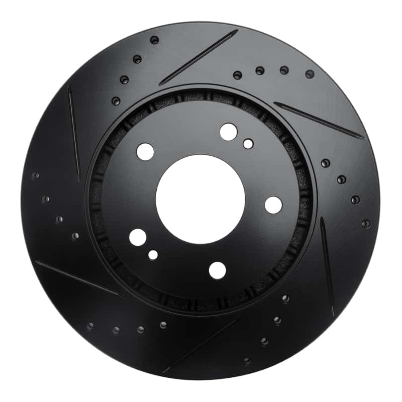 R1 Concepts — R1 09-15 Mitsubishi Lancer Front Right Drilled & Slotted Black Brake Rotor
R1 Brake Rotor Drill - view 1