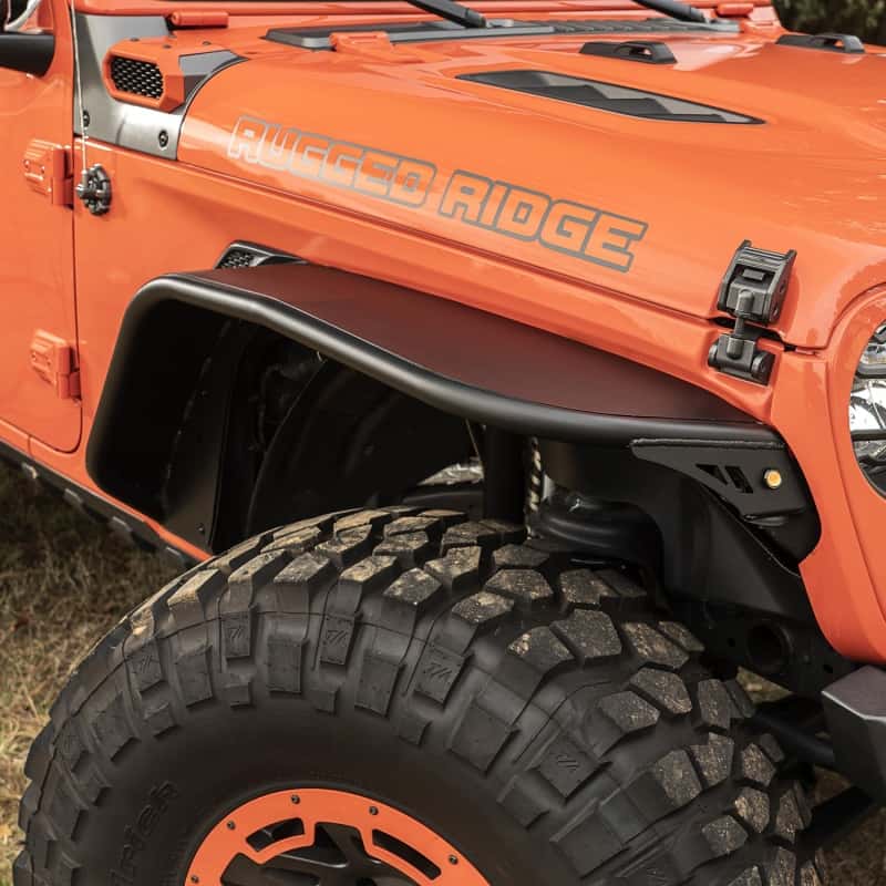Rugged Ridge — Rugged Ridge HD Steel Tube Fenders Front Pair Black 18-19 JL
OFFROAD_FENDERFLARES
Fender Flare - view 4