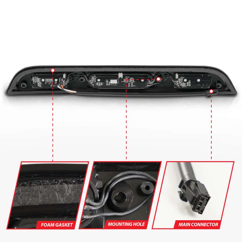 ANZO — ANZO 15-20 Ford F-250 - F-550 LED Third Brake Light - Black Housing/Clear Lens
3rdBrkLghtAssy - view 12