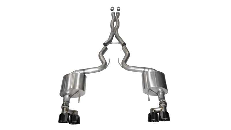 CORSA Performance — Corsa 2015-2017 Ford Mustang GT 5.0 3in Cat Back Exhaust Black Quad Tips (Xtreme)
Exhaust - view 2