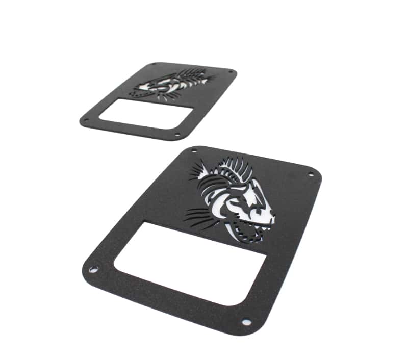 Fishbone Offroad — Fishbone Offroad 07-18 Jeep Wrangler JK - Black Textured Powdercoat Tail Light Covers - view 4