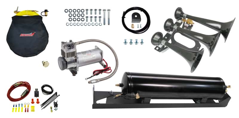 Kleinn Air Horns — Kleinn 17-22 Ford F-250/ F-350/ F-450 Onboard Air System w/ Model 230 Horns
Bolt-On Train Horn - view 2