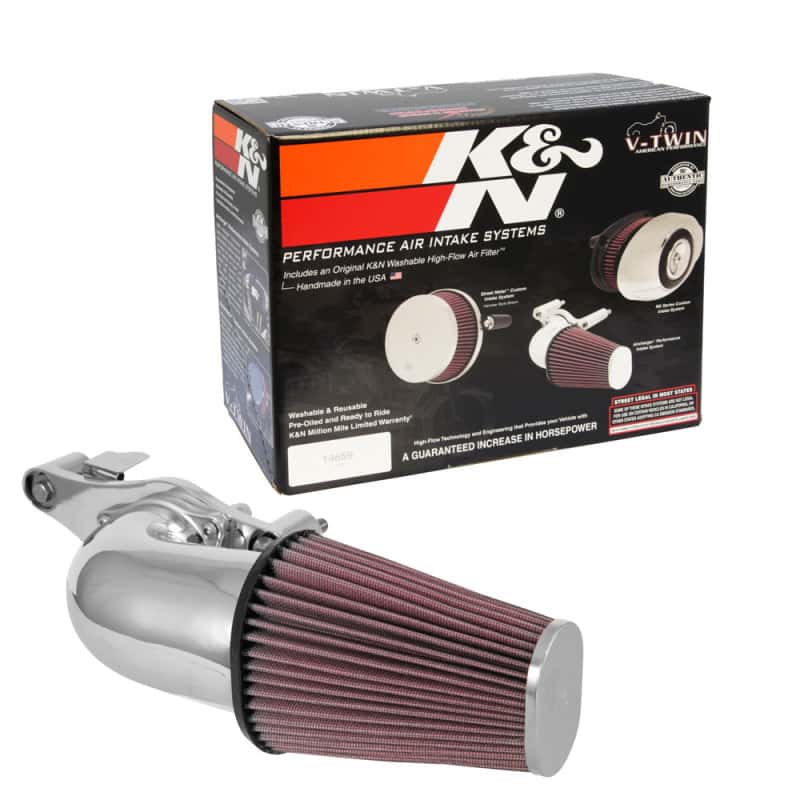 K&N Engineering — K&N FIPK H/D Touring Models 2017 Chrome Performance Air Intake System
Performance Air Inta
Air Intake System - view 4