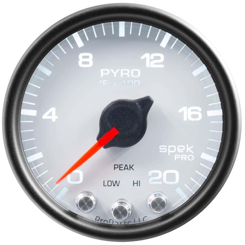 AutoMeter — Autometer Spek-Pro Gauge Pyro. (Egt) 2 1/16in 2000f Stepper Motor W/Peak & Warn Wht/Blk
GA 2" EGT WCB SPEK - view 1