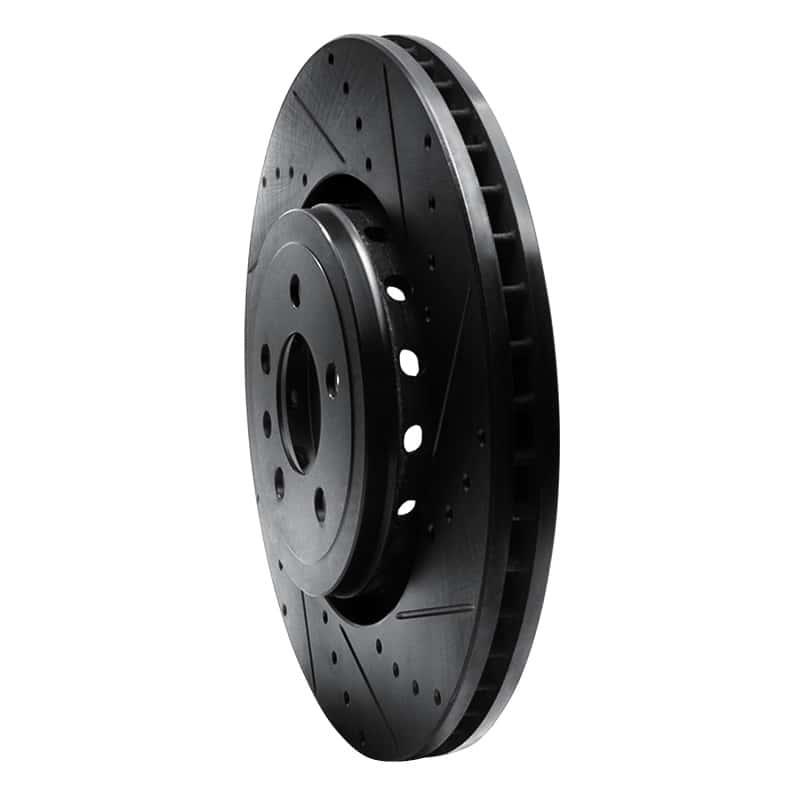 R1 Concepts — R1 14-23 Dodge Charger Front Right Drilled & Slotted Black Brake Rotor
R1 Brake Rotor Drill - view 2