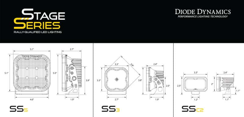 Diode Dynamics — Diode Dynamics 17-22 Ford F250/F350/F450/F550 Super Duty Stage Series Backlit Ditch Light Kit - view 7