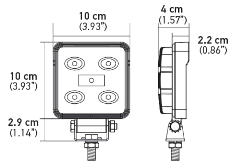 Hella — Hella ValueFit Work Light 4SQ LED MV CR LT - view 3