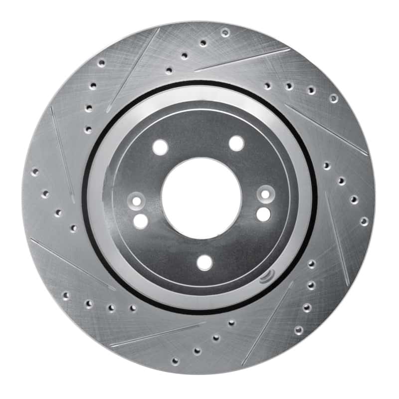 R1 Concepts — R1 18-23 Genesis G80 Rear Left Drilled & Slotted Silver Brake Rotor
R1 Brake Rotor Drill - view 1