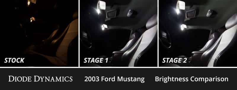 Diode Dynamics — Diode Dynamics 94-04 d Mustang Interior LED Kit Cool White Stage 1 - view 3