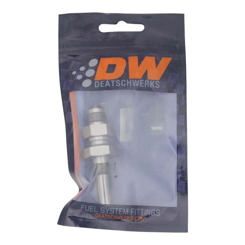 DeatschWerks — DeatschWerks 6AN Male Flare to Straight 3/8in Single Hose Barb - Anodized DW Titanium
Lines & Fittings - view 2