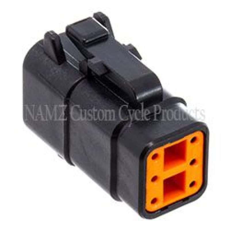 NAMZ — NAMZ Deutsch DTM 6-Position Plug w/6 Stamped Terminals & Wedgelock - Black (HD 74116-98BK) - view 2