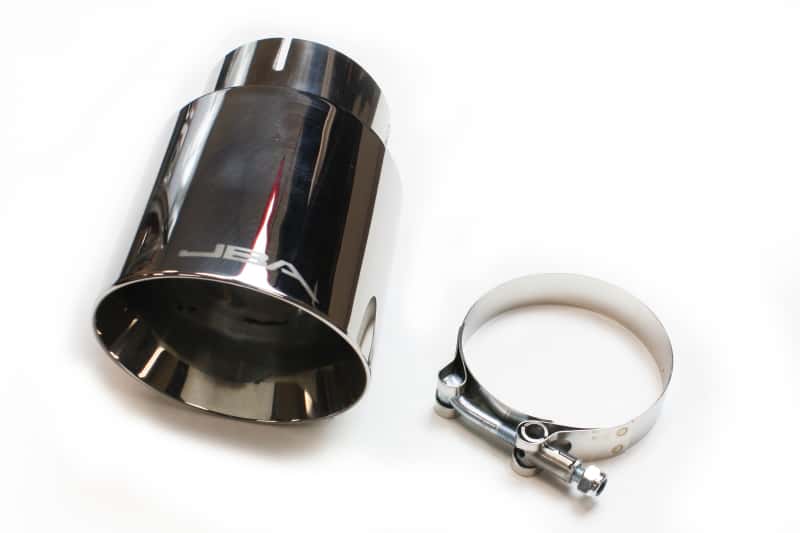 JBA — JBA 3in x 4in x 7-5/8in Double Wall Polished Chrome Tip - Clamp On
Chrome Tip - view 1