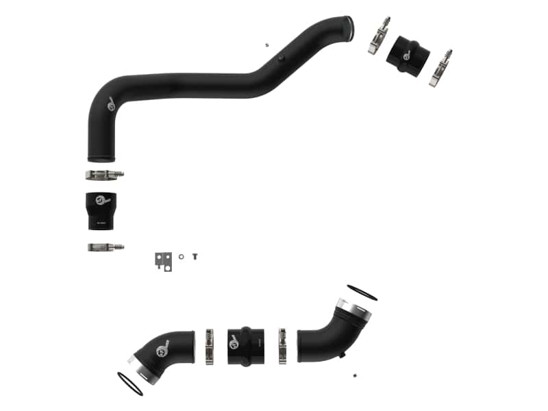 aFe — aFe 06-10 GM Diesel Trucks V8 6.6L BladeRunner Aluminum Hot & Cold Charge Pipe Kit - Black
Charge Pipe Kit - view 2