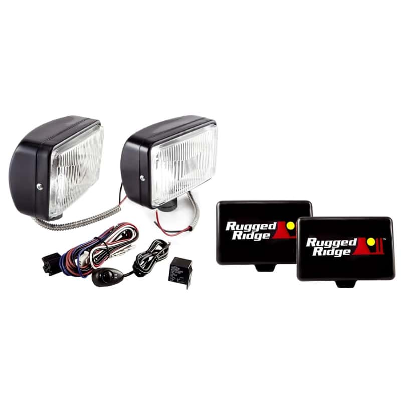 Rugged Ridge — Rugged Ridge 5x7-In Halogen Fog Light Kit Black Steel Housings
OFFROAD_LIGHTING
OrdRacingLampKt - view 2