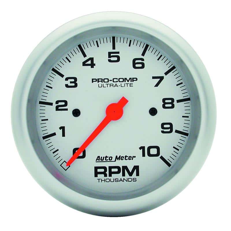 AutoMeter — Autometer Ultra-Lite 87.5mm 10K RPM In Dash Tach
3-3/8" TACH, 10,000 - view 1