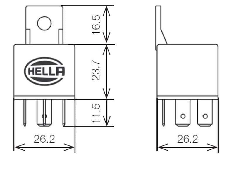 Hella — Hella Relay Mini Iso 5 Pole 24V Spdt Res Bkt - view 3