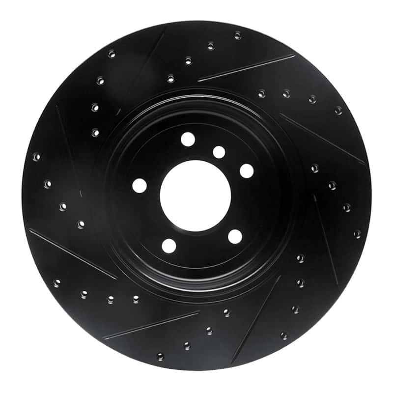 R1 Concepts — R1 04-10 BMW 650I Convertible Rear Right Drilled & Slotted Black Brake Rotor
R1 Brake Rotor Drill - view 5