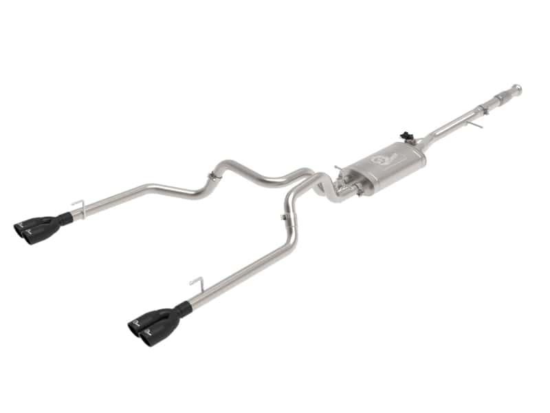 aFe — aFe Gemini XV 3in 304 SS Cat-Back Exhaust w/ Cutout 19-21 GM Silverado/Sierra 1500 V8- w/ Black Tips
Cat-Back Exhaust - view 1