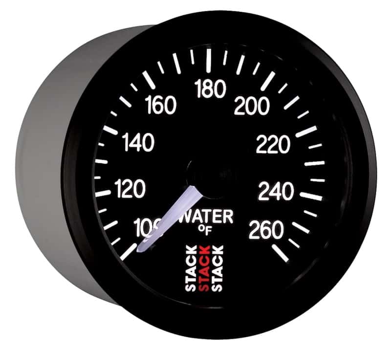 AutoMeter — Autometer Stack 52mm 100-260 Deg F 1/8in NPTF Male Pro Stepper Motor Water Temp Gauge - Black
Ga WT ProStpr B 260F - view 6