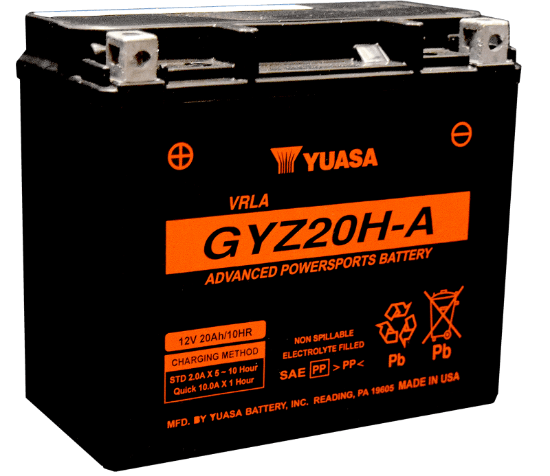 Yuasa Battery — Yuasa GYZ20H-A High Performance Maintenance Free AGM 12-Volt Battery - view 2