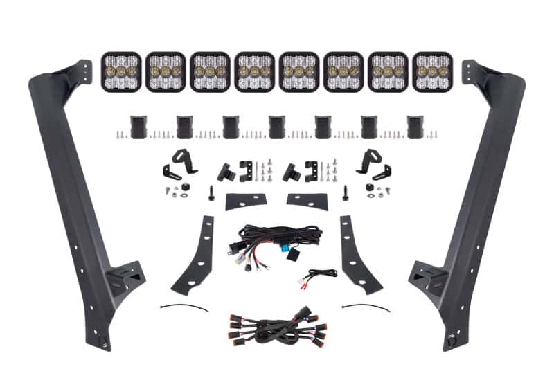 Diode Dynamics — Diode Dynamics Jeep JK SS5 Pro CrossLink Windshield - White Combo Lightbar Kit - view 1