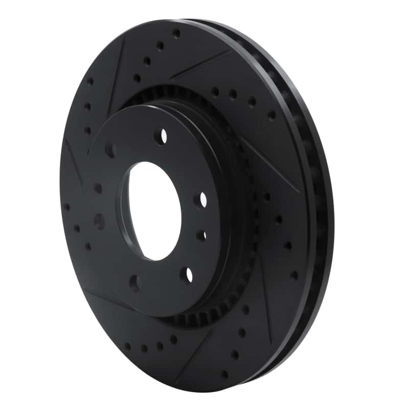 R1 Concepts — R1 06-09 Buick Rainier Front Left Drilled & Slotted Black Brake Rotor
R1 Brake Rotor Drill - view 2