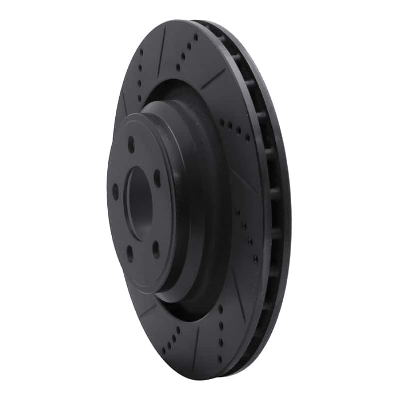R1 Concepts — R1 05-23 Chrysler 300 Rear Left Drilled & Slotted Black Brake Rotor
R1 Brake Rotor Drill - view 2