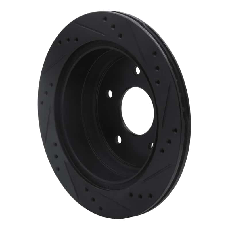 R1 Concepts — R1 98-05 Chevrolet S10 Rear Left Drilled & Slotted Black Brake Rotor
R1 Brake Rotor Drill - view 4