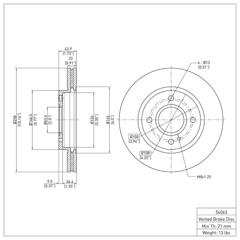 DFC — DFC 11-19 Ford Fiesta (USA/Canada) Front GeoSPEC Coated Rotor
DFC Brake Rotor - view 6