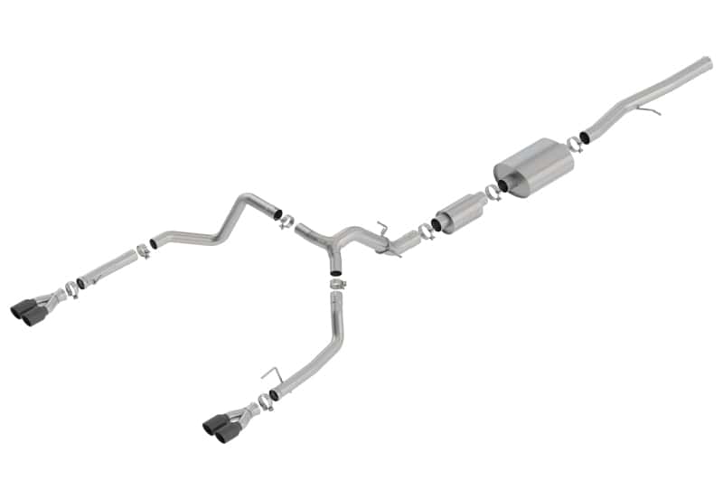Borla — Borla 19 Chevrolet Silverado/GMC Sierra 1500 6.2L SS (S-Type) Catback Exhaust - Black Chrome Tips
Cat-Back System - view 1