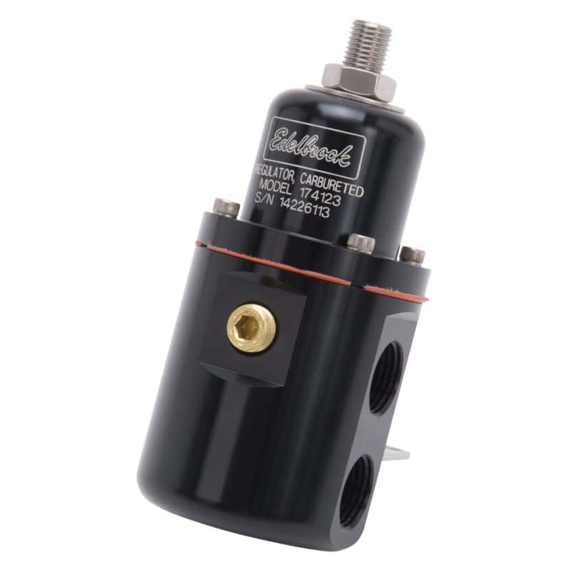 Edelbrock — Edelbrock Fuel Pressure Regulator Carbureted 160 GPH 5-10 PSI 3/8In In/Out Returnless Black
PUMPS - view 3