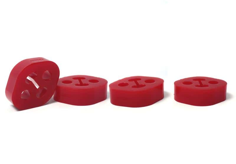 Perrin Performance — PERRIN Subaru / Universal 15mm ID 1.5in. Hole Offset Exhaust Hanger - Red (Sold Individually) - view 1