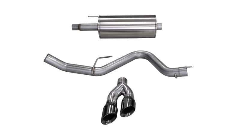 CORSA Performance — Corsa 2015-2020 Ford F-150 5.0L V8 (Super Crew Cab) Black Sport Single Side Dual 4in Tips CB Exhaust
Exhaust - view 2