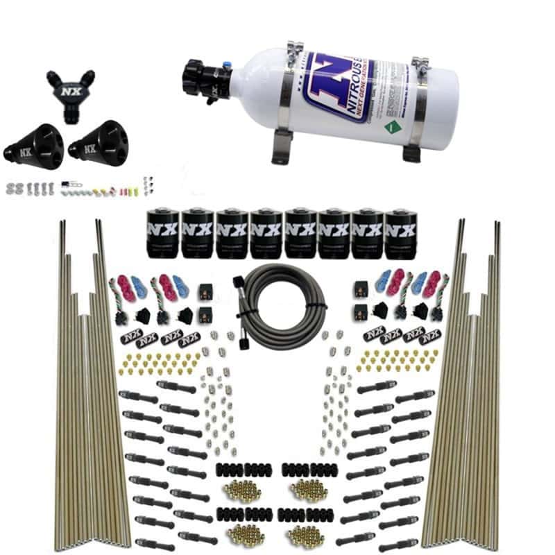 Nitrous Express — Nitrous Express 8 Cyl Dry Direct Port Four Stage 8 Solenoids Nitrous Kit (200-600HP) w/5lb Bottle
Injection System Kit
N2OSys - view 1